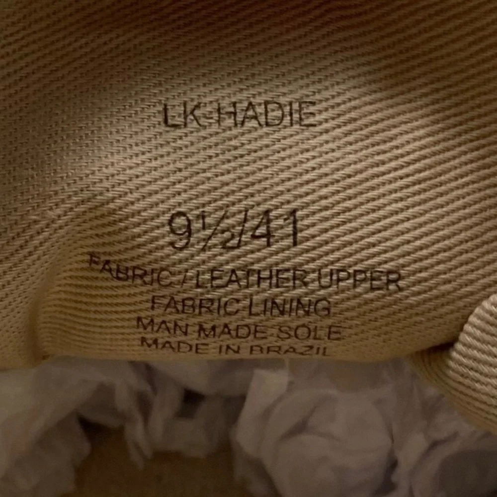 Lucky Brand Slip On Shoe Hadie Blue Tie Dye Canvas Leather Casual Size 9.5 - Picture 6 of 10